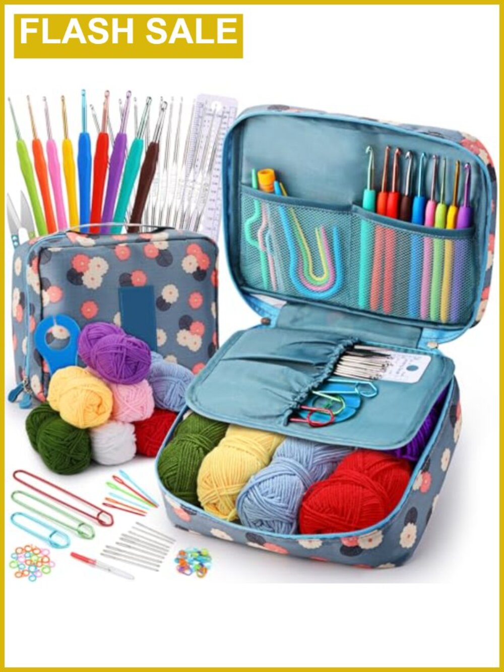 LOKUNN Crochet Kit for Beginners 102 PCS Adults Starter Set